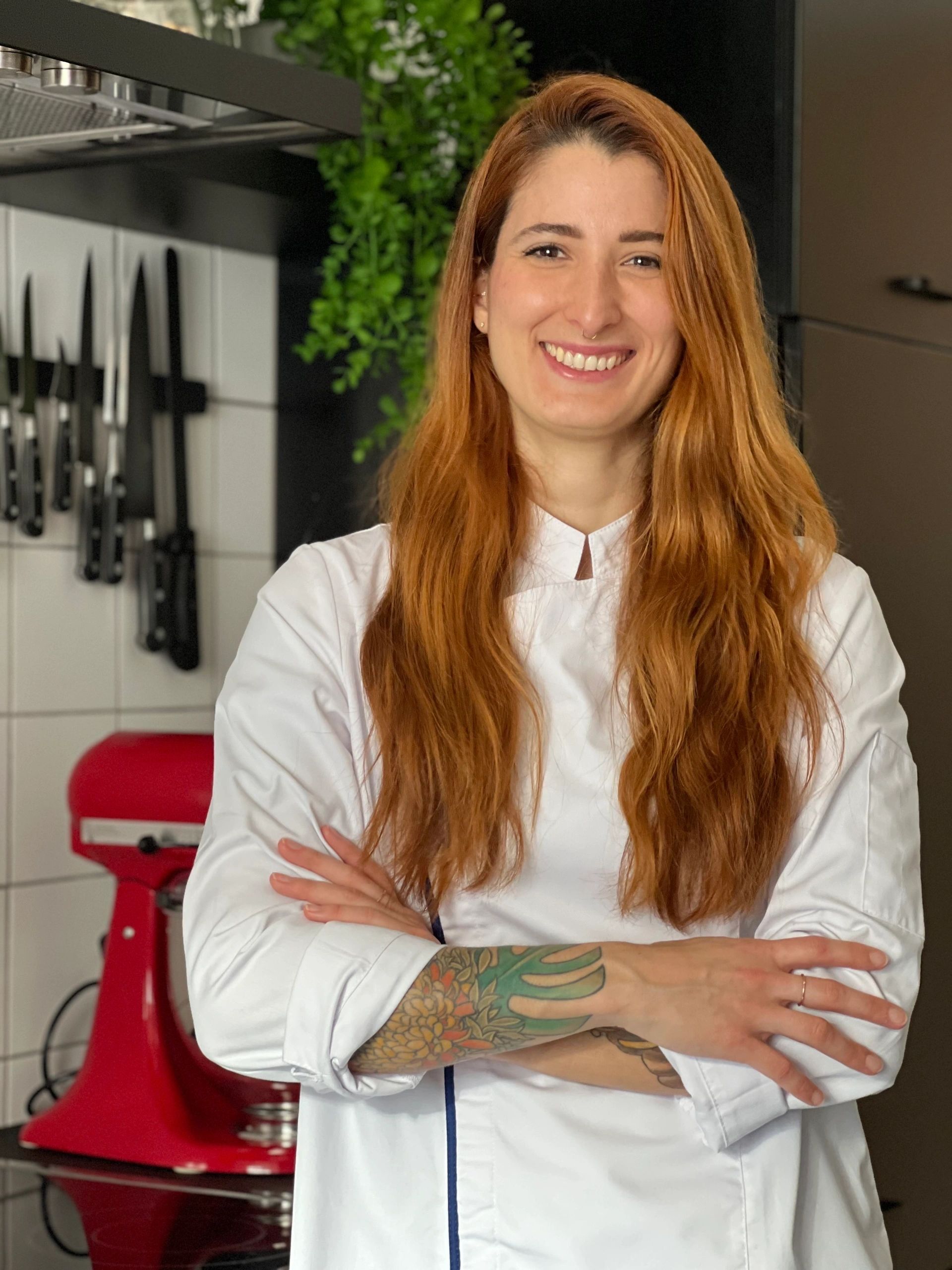 Chef Stephanie Pedron cooking